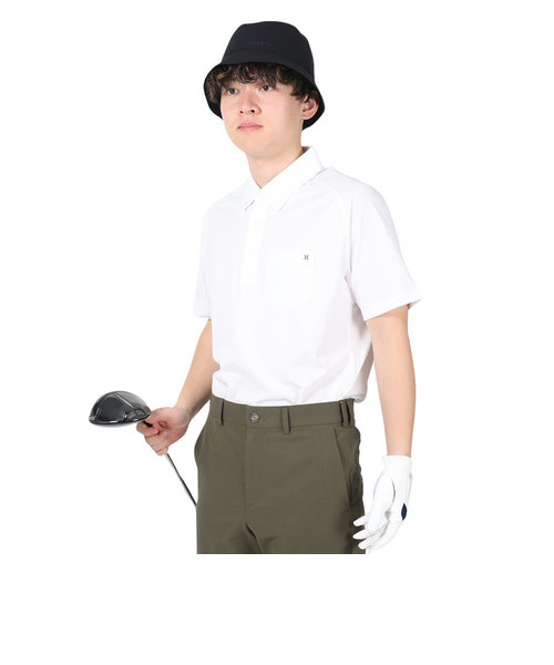 ハーレー（HURLEY）ゴルフウェア 吸汗 速乾 UVカット PHANTOM 半袖 ポロシャツ MKT2200007-OWHT