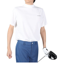 フィドラ（FIDRA）ゴルフウェア 冷感 吸汗速乾 氷撃 半袖ハイネックシャツ FD5MTC34 WHT.