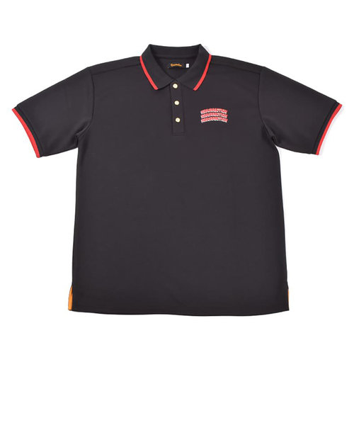 ゴルフウェア 吸水 速乾 トリプルアーチロゴ半袖ポロシャツ PS12-M BK