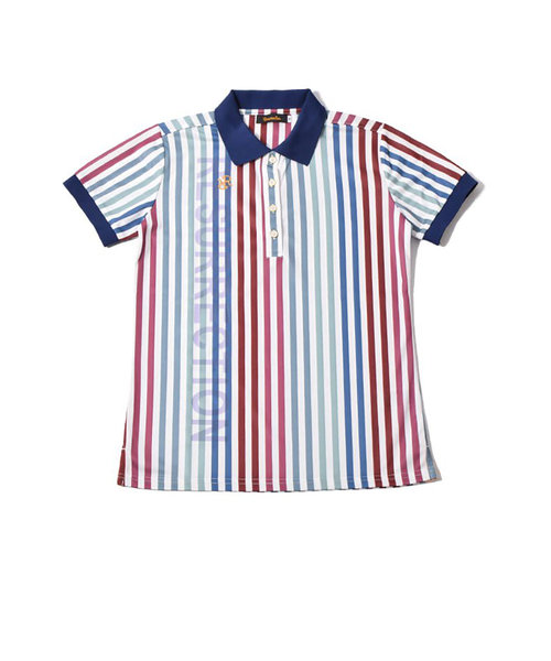 ゴルフウェア キャンディストライプ半袖ポロシャツ PS05-W | Victoria