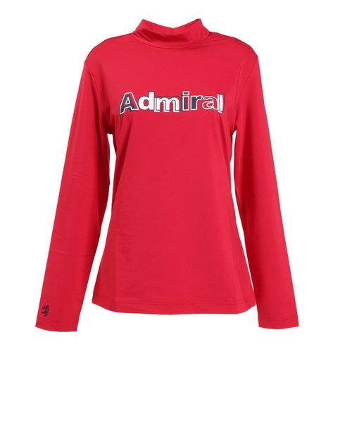 アドミラル ゴルフ（Admiral GOLF）ゴルフウェア ロゴハイネック ロングスリーブシャツ ADLA268-RED