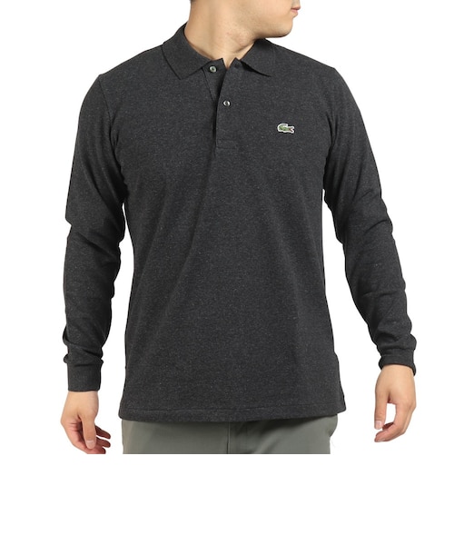 ラコステ（LACOSTE）ゴルフウェア 長袖 リブ カラーポロシャツ L1313DL  