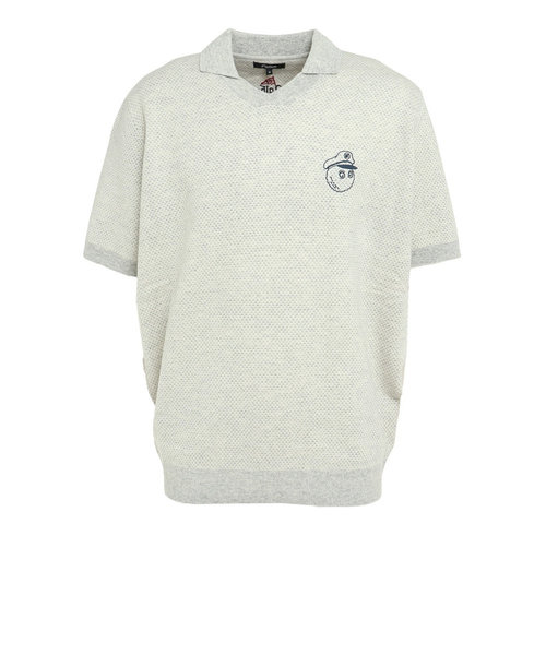 ゴルフウェア セーター 半袖 ポロシャツ M-7533-IVR