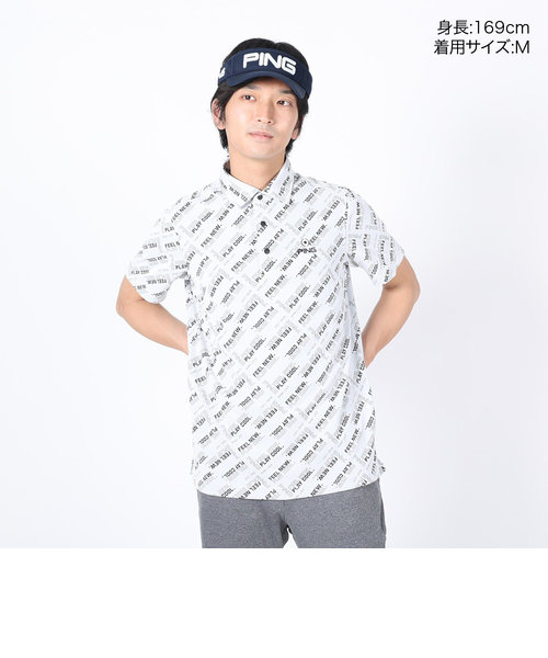ピン（PING）ゴルフウェア バイアスロゴジャガード 半袖ポロシャツ 621 
