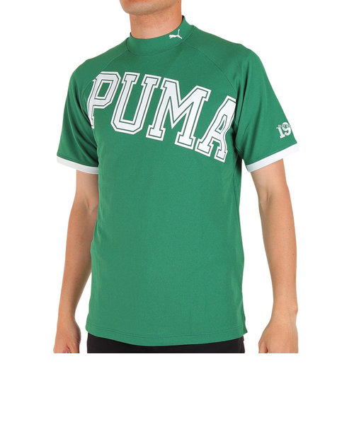 プーマ（PUMA）ゴルフウェア モックネック 接触冷感 ビッグロゴ 半袖