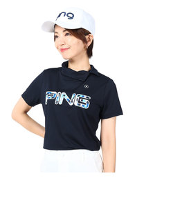 ピン（PING）ゴルフウェア コットンライク天竺 半袖デザイン衿カットソー 622-3168308-120