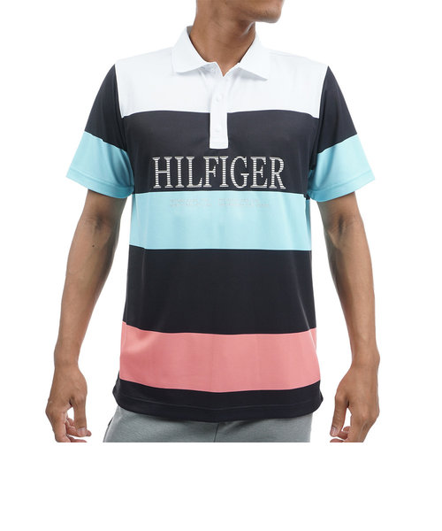 人気カラーの レディース トミー ヒルフィガー ゴルフ 半袖 ポロシャツ ロゴモノグラム THLA325 ゴルフウェア