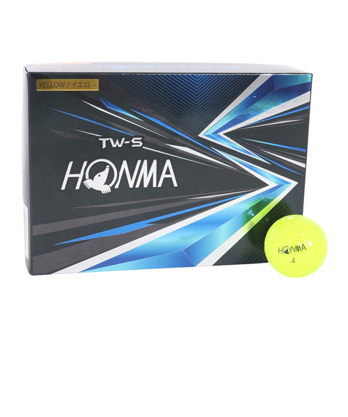 本間ゴルフ（HONMA）TW-Sボール 2021model YE DZ ダース(12個入り)