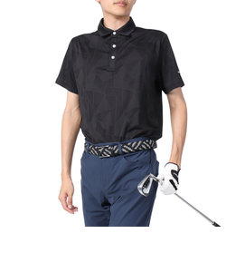 パフォーマンスギア（PG）ゴルフウェア 吸汗 速乾 接触冷感 半袖 ジャガードポロシャツ 403PG3SEG0002 BLK