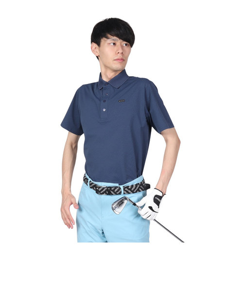 エピキュール（epicure）ゴルフウェア パイルジャガード 半袖ポロシャツ 151-28340-098