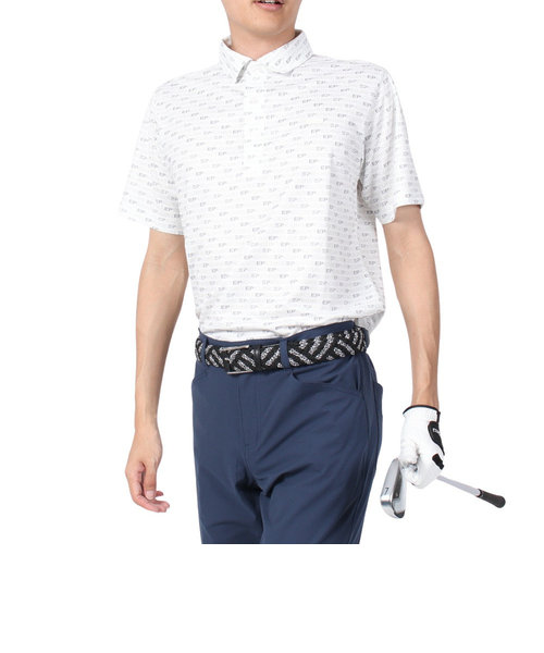 エピキュール（epicure）ゴルフウェア 吸汗 速乾 クール TECK プリント 半袖ポロシャツ 151-28442-004