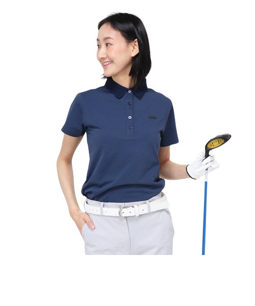 エピキュール（epicure）ゴルフウェア ジャガード 半袖ポロシャツ 152-28340-098