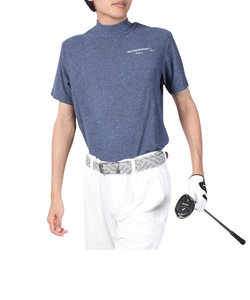 ROSASENゴルフウェア 吸水速乾 接触冷感 半袖 A-Line クールVパイル モックTシャツ 047-28441-098