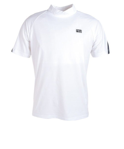 ROSASENゴルフウェア 吸汗 速乾 半袖 A-Line モックネック ロゴTシャツ