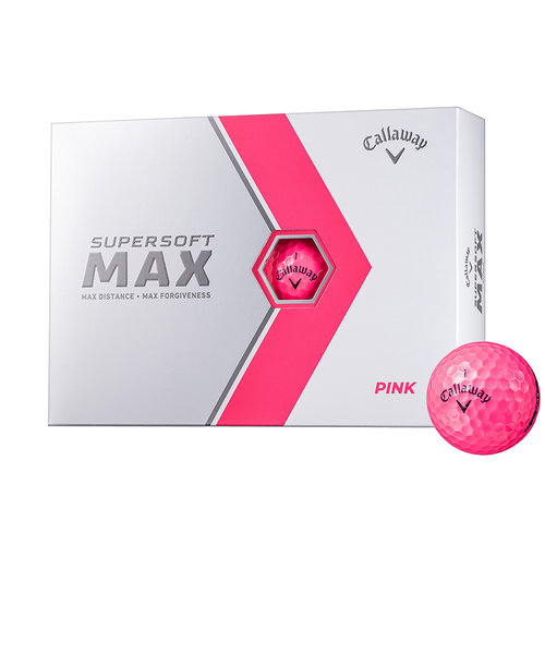 キャロウェイ（CALLAWAY）ゴルフボール SUPER SOFT MAX ピンクボール