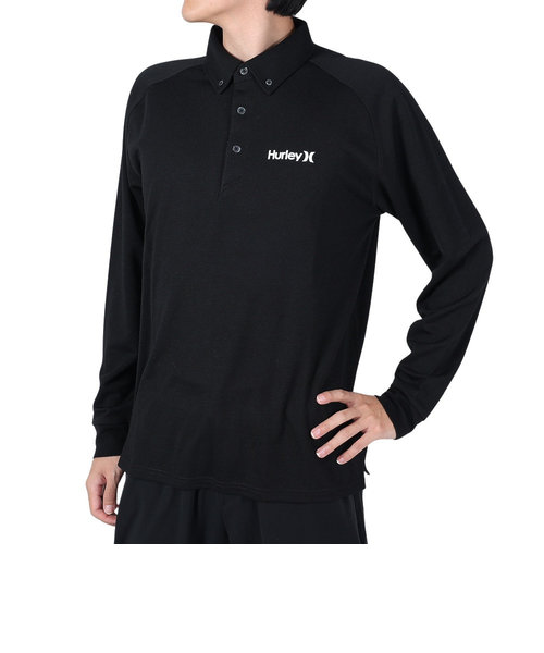 ハーレー（HURLEY）ゴルフウェア PHANTOM OAO 長袖ポロシャツ MKT2312039-BLK