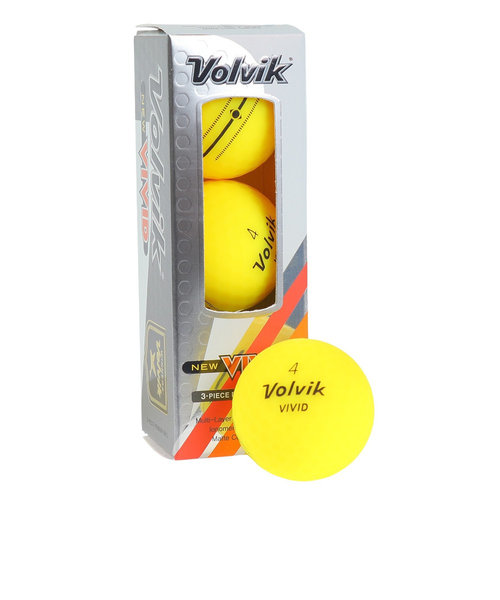 ボルビック（Volvik）ゴルフボール ビビット23 YEL スリーブ(3個入り) VV5PNA04 YEL