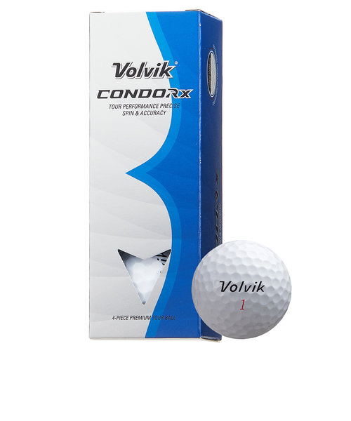 ボルビック（Volvik）ゴルフボール CONDOR X 4PC VV5PNA22 WHT スリーブ(3個入り)