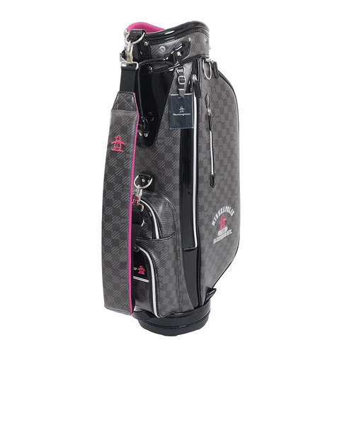 マンシングウエア（MUNSING WEAR）ゴルフ キャディバッグ カート式 8.5型 5分割 ブロックプリントキャディバッグ MQCTJJ01 BK00