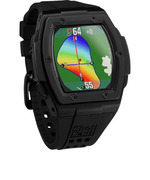 ショットナビ（Shot Navi）ゴルフ 距離計 GPSウォッチ 防水 クレスト2 ブラック 腕時計
