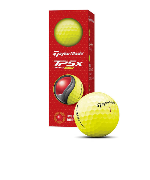 テーラーメイド（TAYLORMADE）ゴルフボール 24 TP5x Yellow スリーブ(3 ...