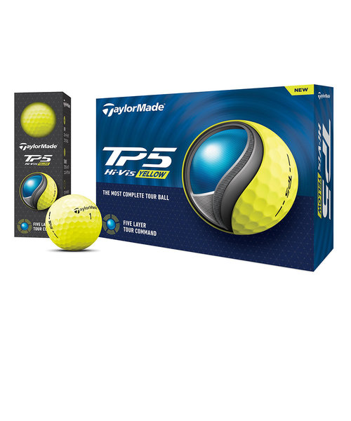 テーラーメイド（TAYLORMADE）ゴルフボール 24 TP5 Yellow ダース(12個入り)