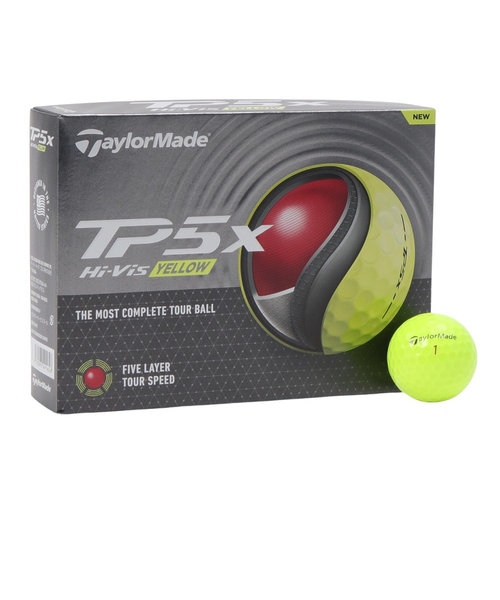 テーラーメイド（TAYLORMADE）ゴルフボール 24 TP5x Yellow ダース(12個入り)