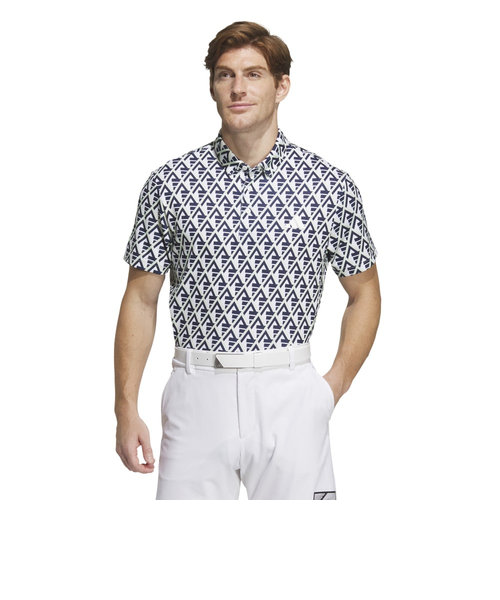 アディダス（adidas）ゴルフウェア 半袖 吸汗速乾 マルチカラードBOSプリントシャツ IKK75-IN9039W