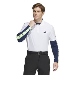 アディダス（adidas）ゴルフウェア BOSグラフィックレイヤードセットシャツ IKK78-IN9042W/NVY