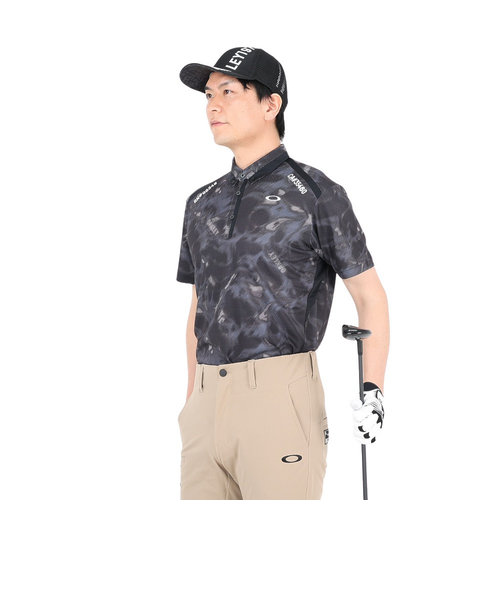 オークリー（OAKLEY）ゴルフウェア 半袖 吸汗速乾 DIAGONAL グラフィックシャツ FOA406435-00G