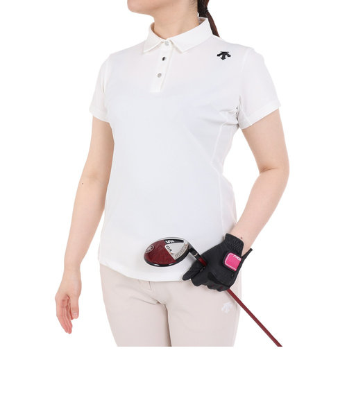 デサントゴルフ（DESCENTEGOLF）ゴルフウェア 吸汗速乾 接触冷感 BASIC SERIES トリコットメッシュ半袖シャツ DGWXJA06 WH00