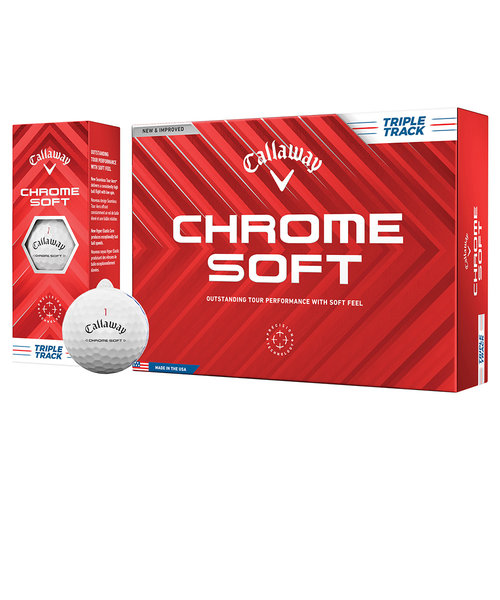 キャロウェイ（CALLAWAY）CHROME SOFT トリプル・トラック ゴルフボール ダース(12個入り) クロムソフト