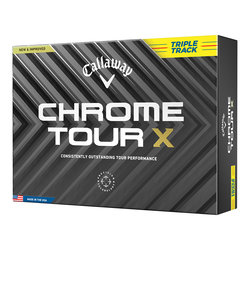 キャロウェイ（CALLAWAY）CHROME TOUR X トリプル・トラック YLW ゴルフボール ダース(12個入り) クロムツアー