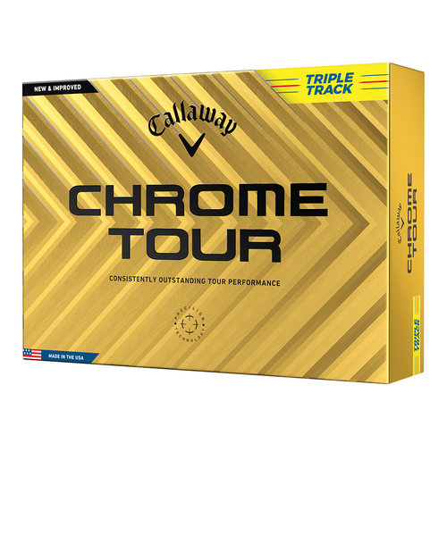 キャロウェイ（CALLAWAY）CHROME TOUR トリプル・トラック YLW ゴルフボール ダース(12個入り) クロムツアー