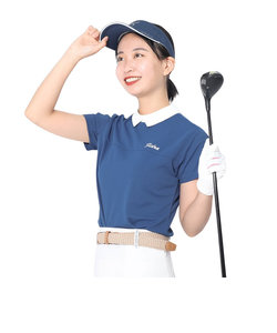 フィドラ（FIDRA）ゴルフウェア 半袖 モックネックシャツ FD5RUG02 NVY