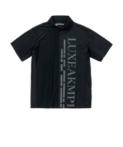 ゴルフウェア VERTICAL ロゴポロシャツ LAH-24003black x turquoise