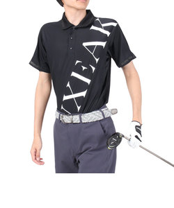ゴルフウェア TECHNOLOGY PATTERN ポロシャツ LAH-24008black