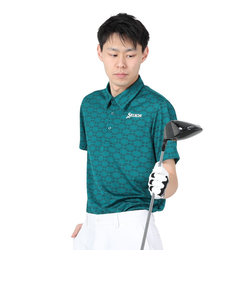 ゴルフウェア 松山英樹プロ レプリカモデル 吸汗速乾 半袖プリントシャツ RGMXJA18 GR00