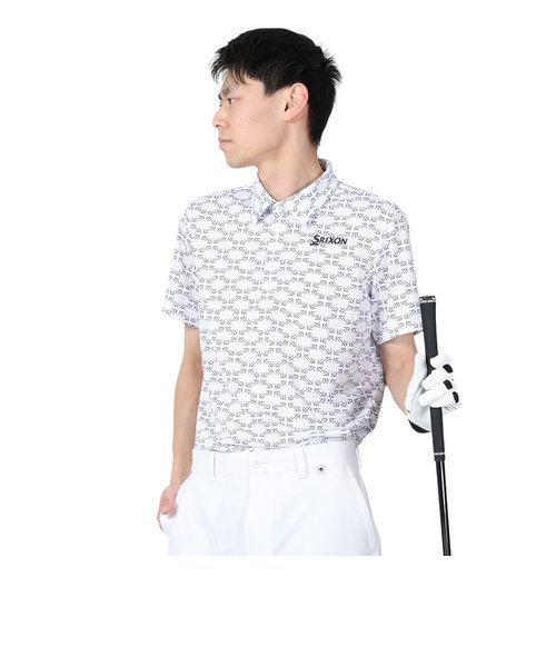 ゴルフウェア 松山英樹プロ レプリカモデル 吸汗速乾 半袖プリントシャツ RGMXJA18 WH00