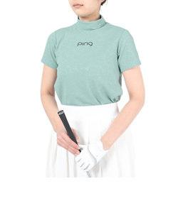 ピン（PING）ゴルフウェア 半袖 モックネック エンボスジャージーハイネックシャツ 622-4167206-110