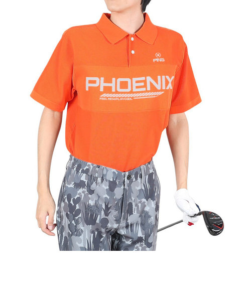 ピン（PING）ゴルフウェア カノコ編み半袖ニットポロシャツ 621-4172201-150