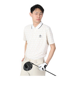マンシングウエア（MUNSING WEAR）ゴルフウェア 吸汗速乾 SUNSCREEN モノグラムロゴプリントシャツ MGMXJA20 WHBG