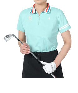 ルコックスポルティフ（lecoqsportif）ゴルフウェア 吸水速乾 ストレッチフォーサー ハーフジップ半袖シャツ QGWXJA02 EM00