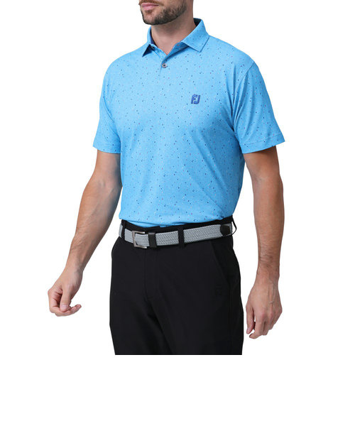 ゴルフウェア ツイードパターンプリント半袖シャツ 81766 FJ-S24-S19