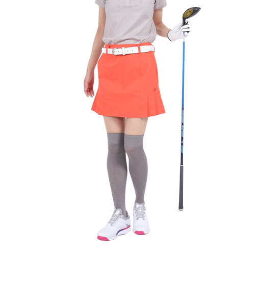 クランク（CLUNK）ゴルフウェア インナーパンツ付き サイドプリーツスカート CL5RUP11 ORG