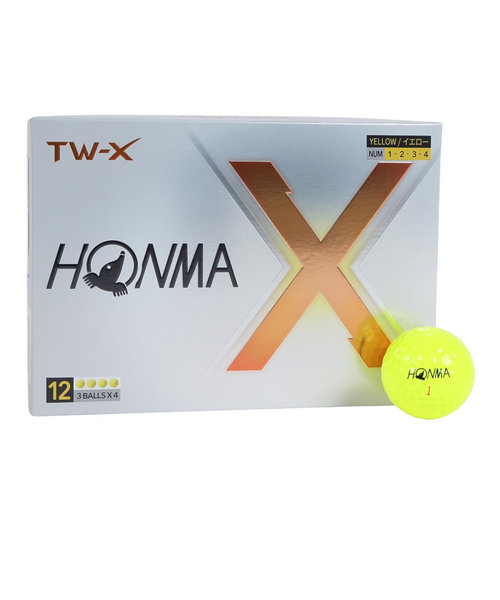 本間ゴルフ（HONMA）TW-X 2024 BT2402 YE ダース(12個入り)