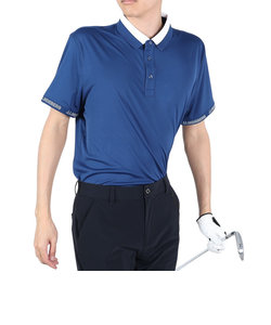 J.LINDEBERGゴルフウェア 吸水速乾 袖ロゴ半袖ポロシャツ 071-21343-097
