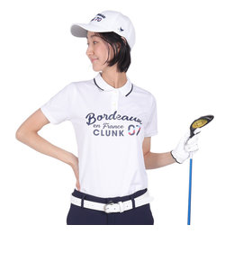 クランク（CLUNK）ゴルフウェア 吸汗速乾 半袖ポロシャツ CL5RUG13 WHT