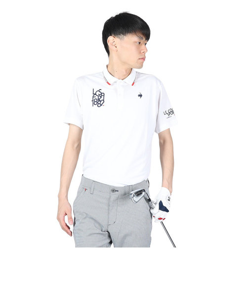 ルコックスポルティフ（lecoqsportif）ゴルフウェア 接触冷感半袖シャツ QGMXJA51 WH00