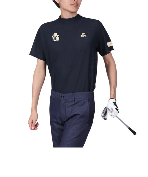 ゴルフウェア 半袖 吸水速乾 モックネックTシャツ 311Q5541-C48